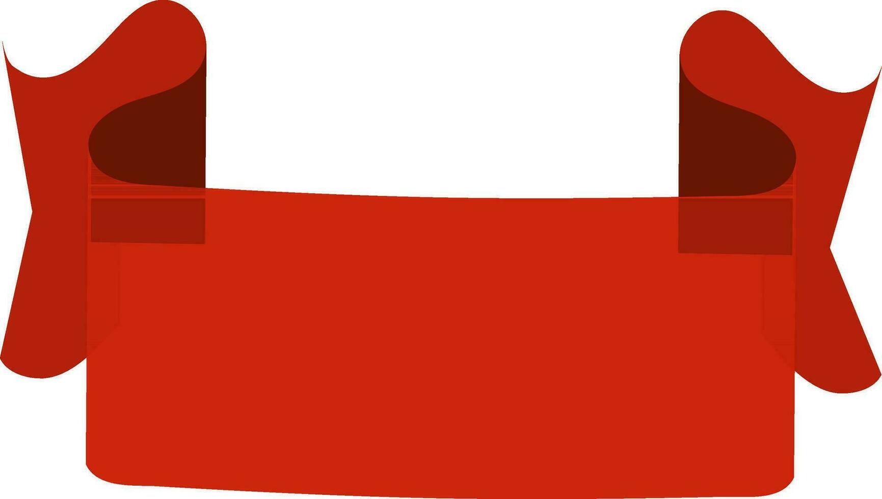 rouge ruban, bannière conception. vecteur