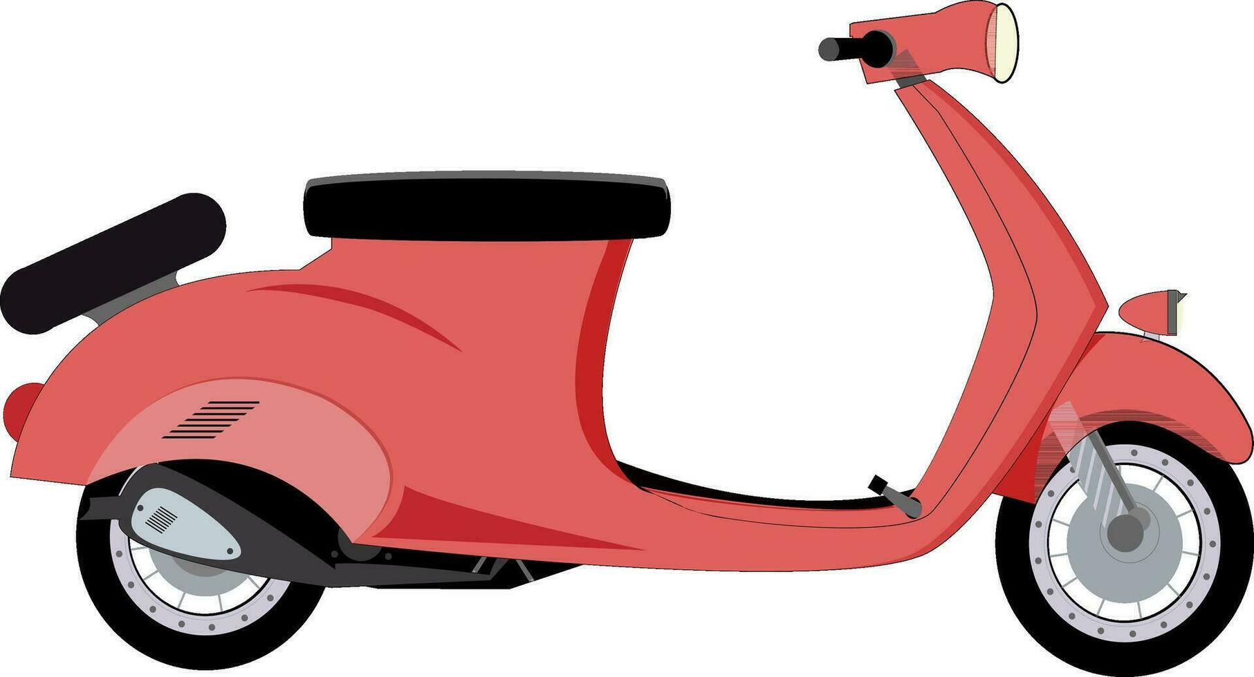 rétro vecteur signe ou symbole de scooter.