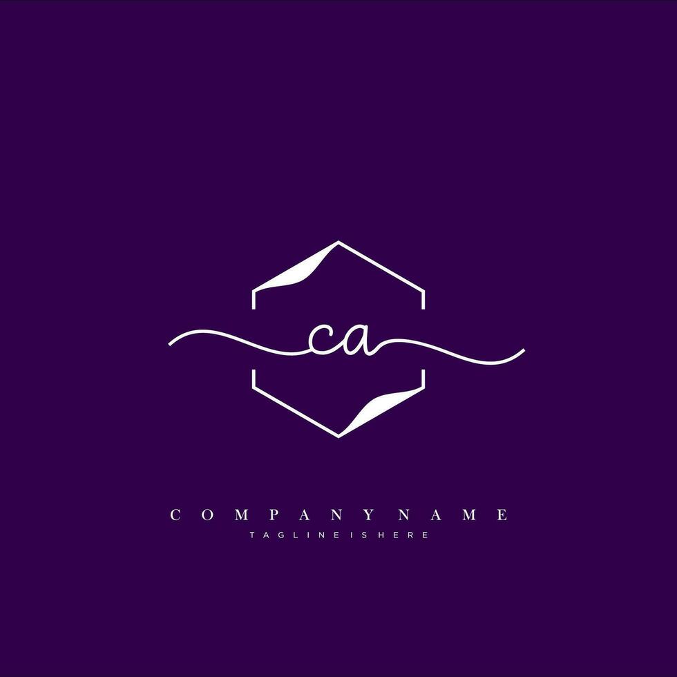 Californie initiale écriture minimaliste géométrique logo modèle vecteur