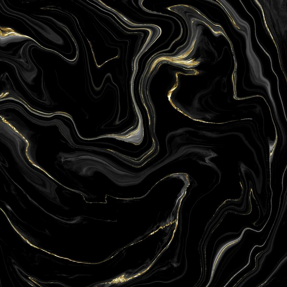 abstrait noir et or marbre stylé Contexte vecteur