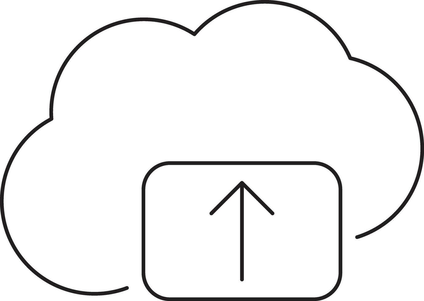 nuage l'informatique, télécharger signe ou symbole. vecteur