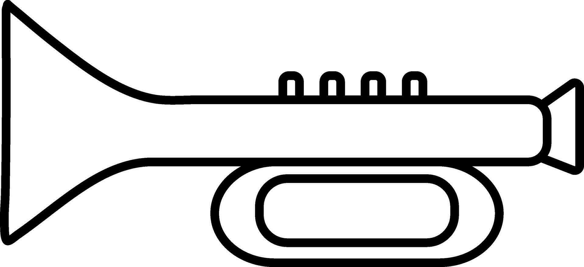 plat illustration de une trompette. vecteur