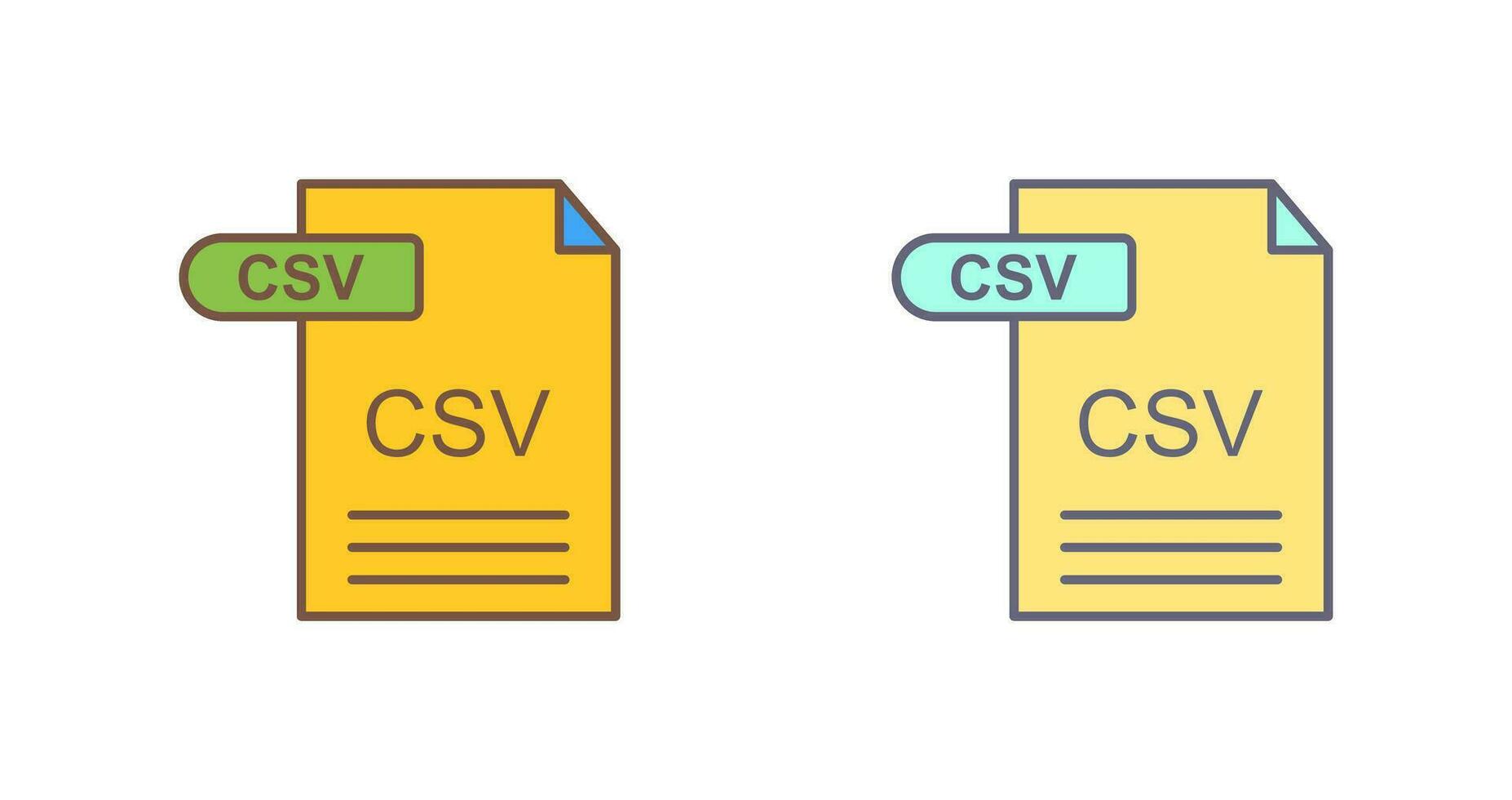 icône de vecteur csv