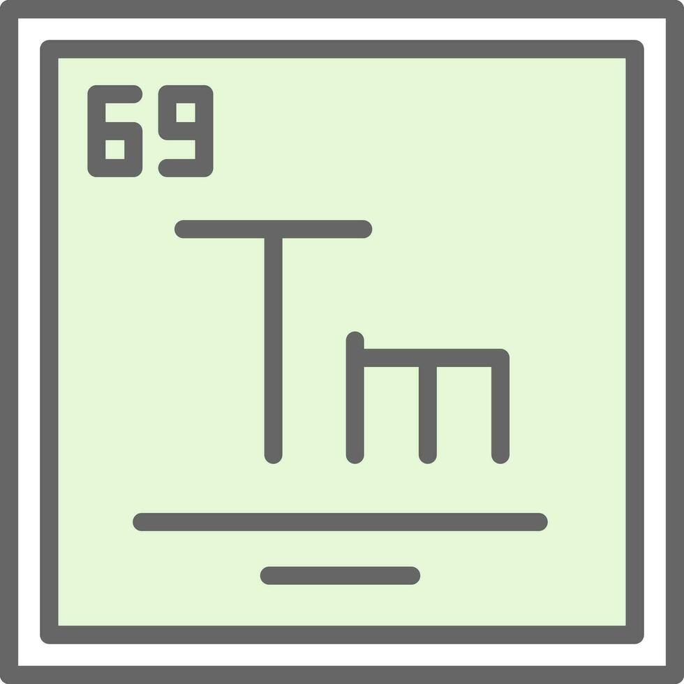 thulium vecteur icône conception