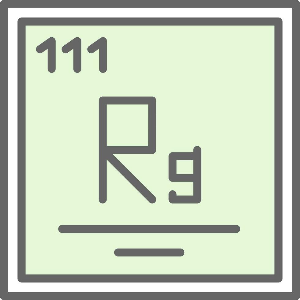 roentgenium vecteur icône conception