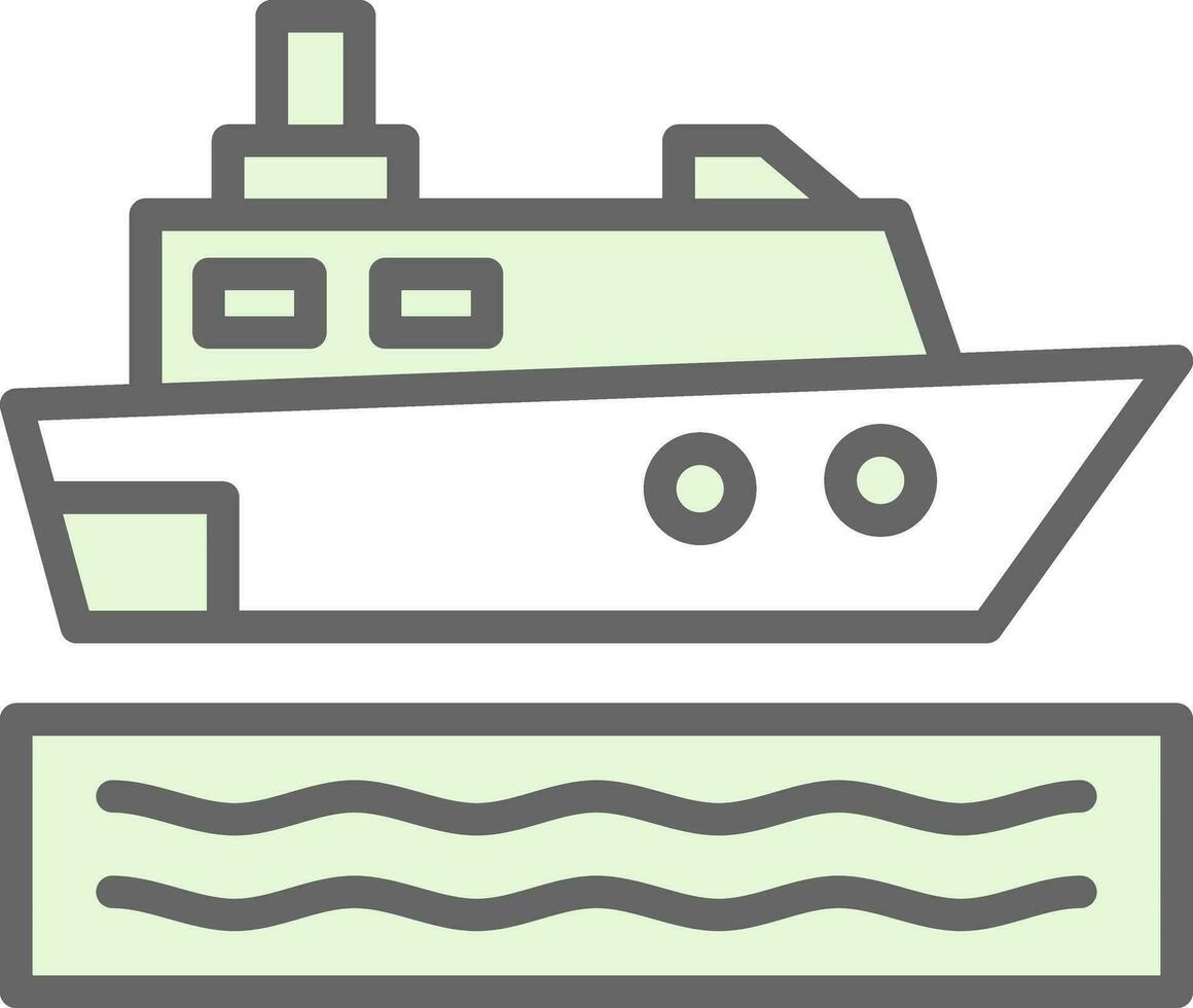 conception d'icône de vecteur de bateau de croisière