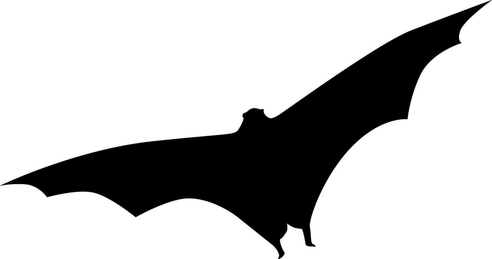 silhouette de une en volant chauve souris. vecteur