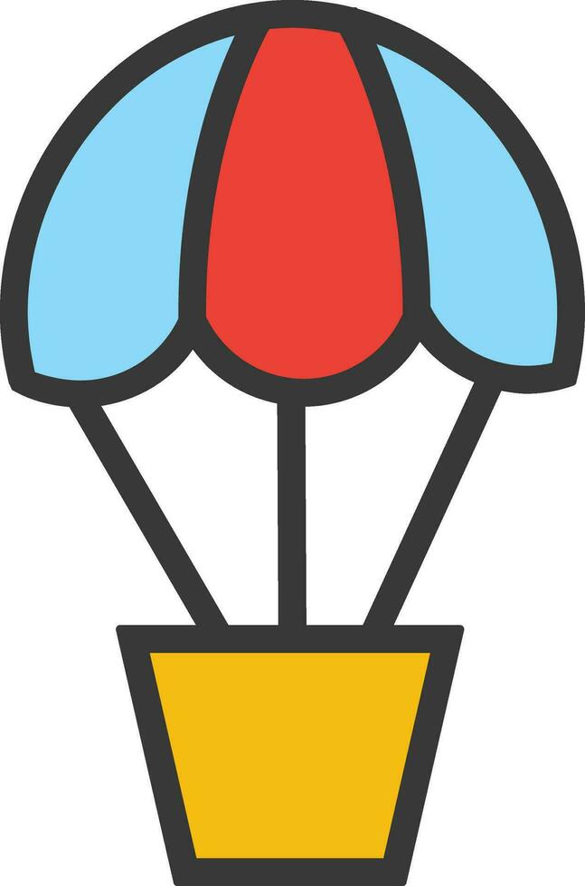 plat illustration de une chaud air ballon. vecteur