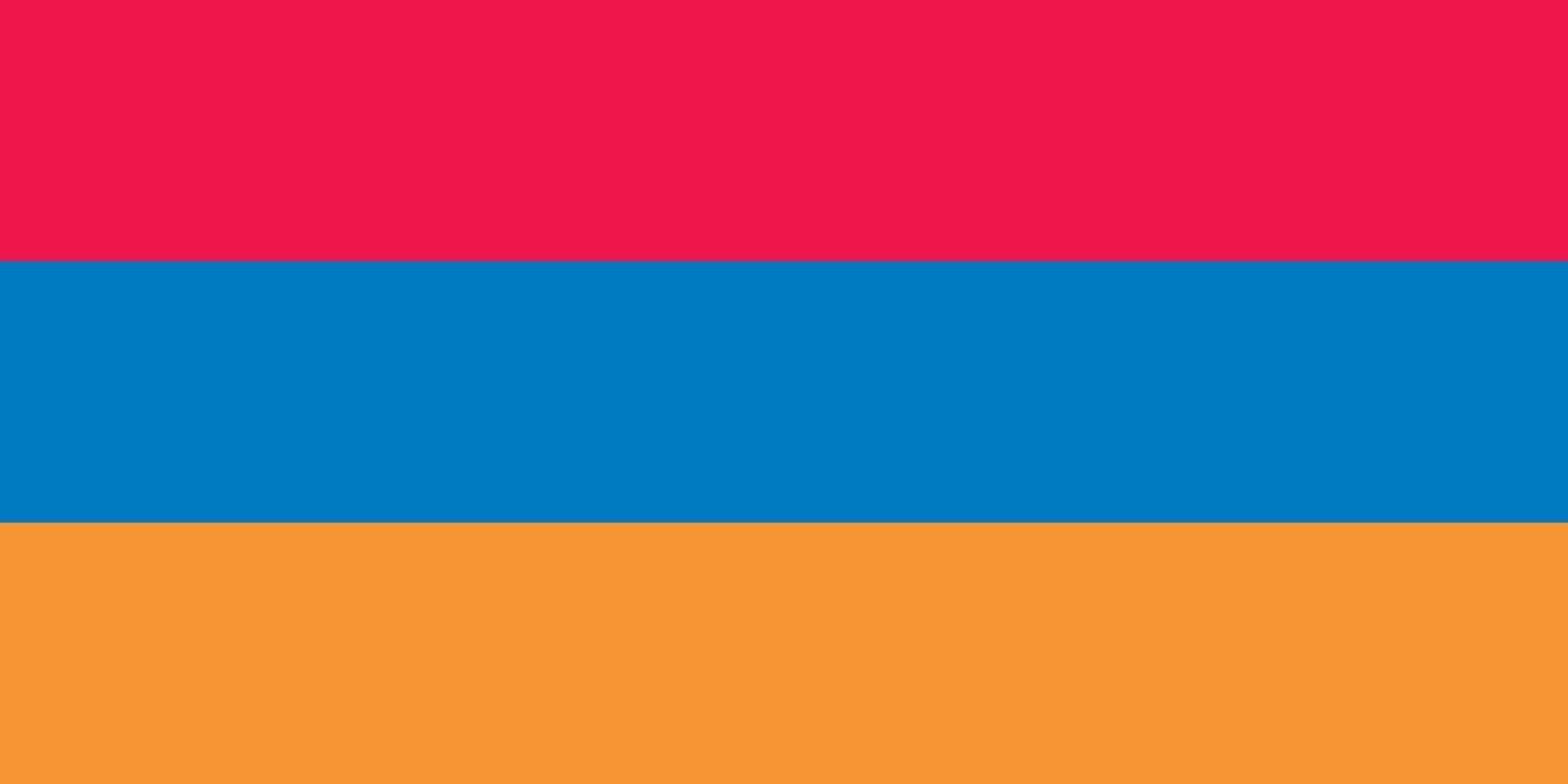 drapeau officiel de l'Arménie vecteur