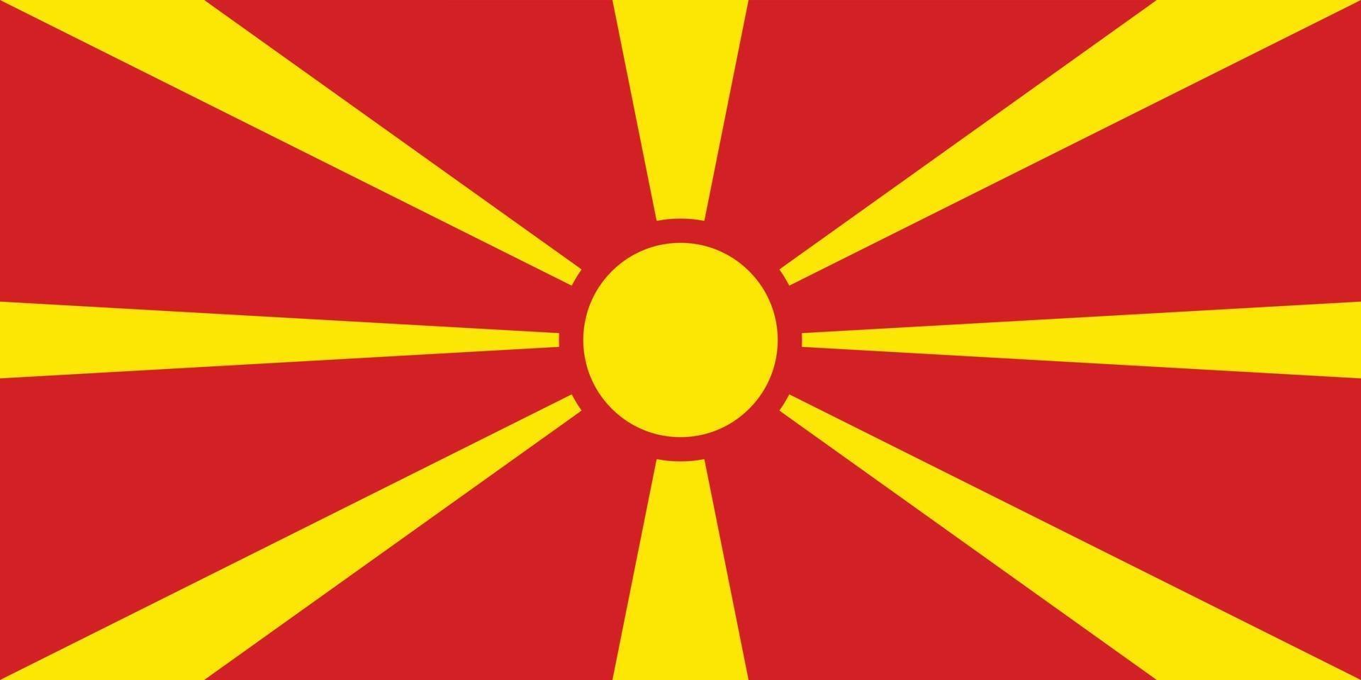 drapeau officiel de la macédoine vecteur