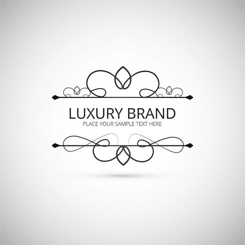 Vecteur de design floral brillant marque luxe