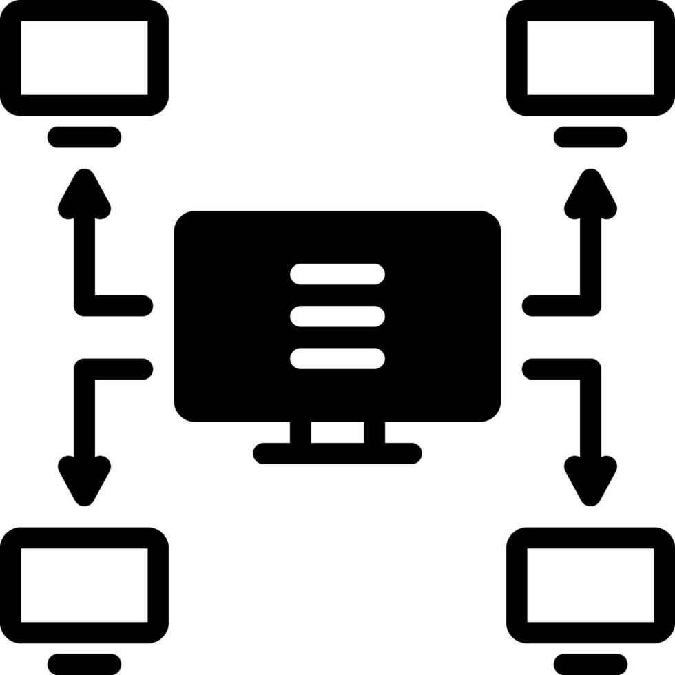 solide icône pour multidiffusion vecteur