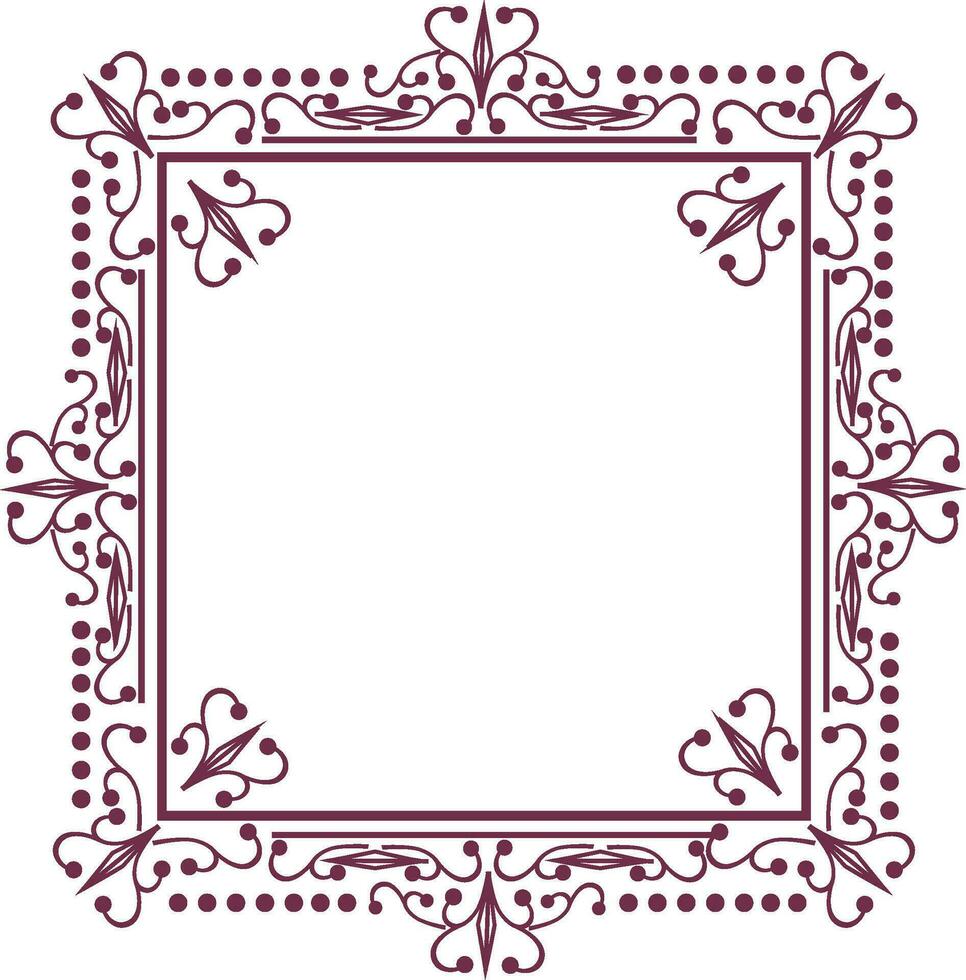 carré en forme de Cadre avec floral conception. vecteur