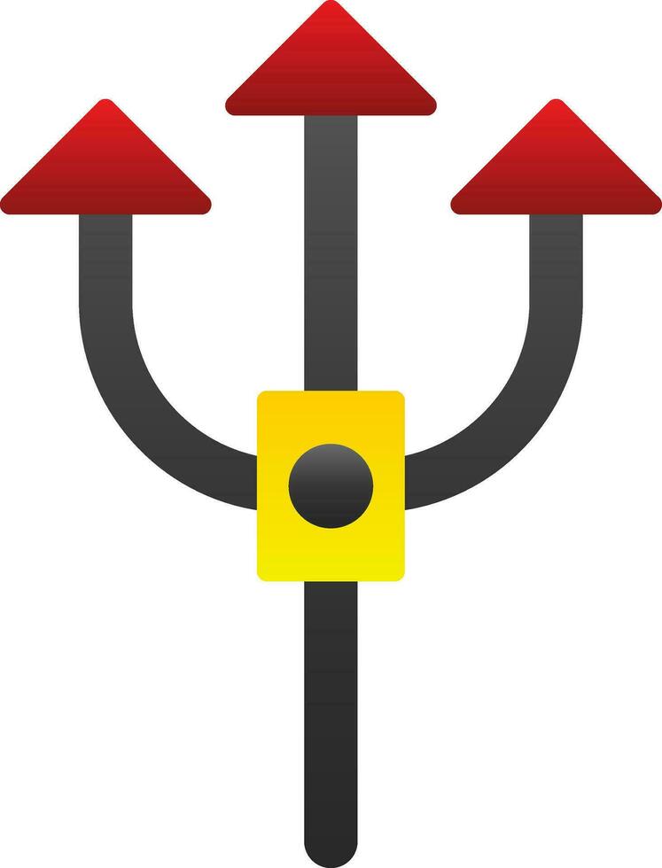 conception d'icône de vecteur de trident