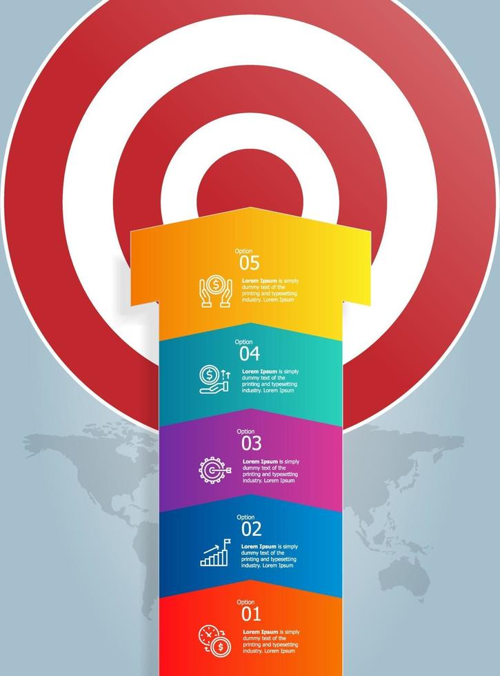 modèle d'élément de présentation infographique vertical vecteur