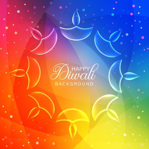 Conception élégante et brillante du festival de diwali vecteur