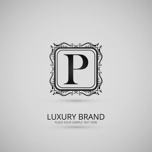 Vecteur de design floral brillant marque luxe