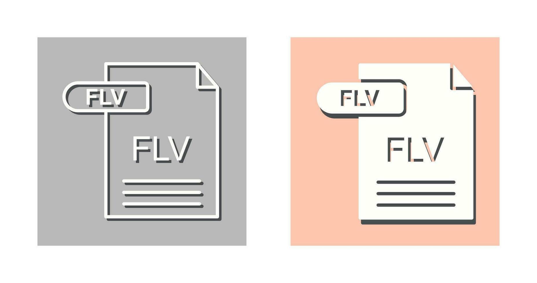 icône de vecteur flv
