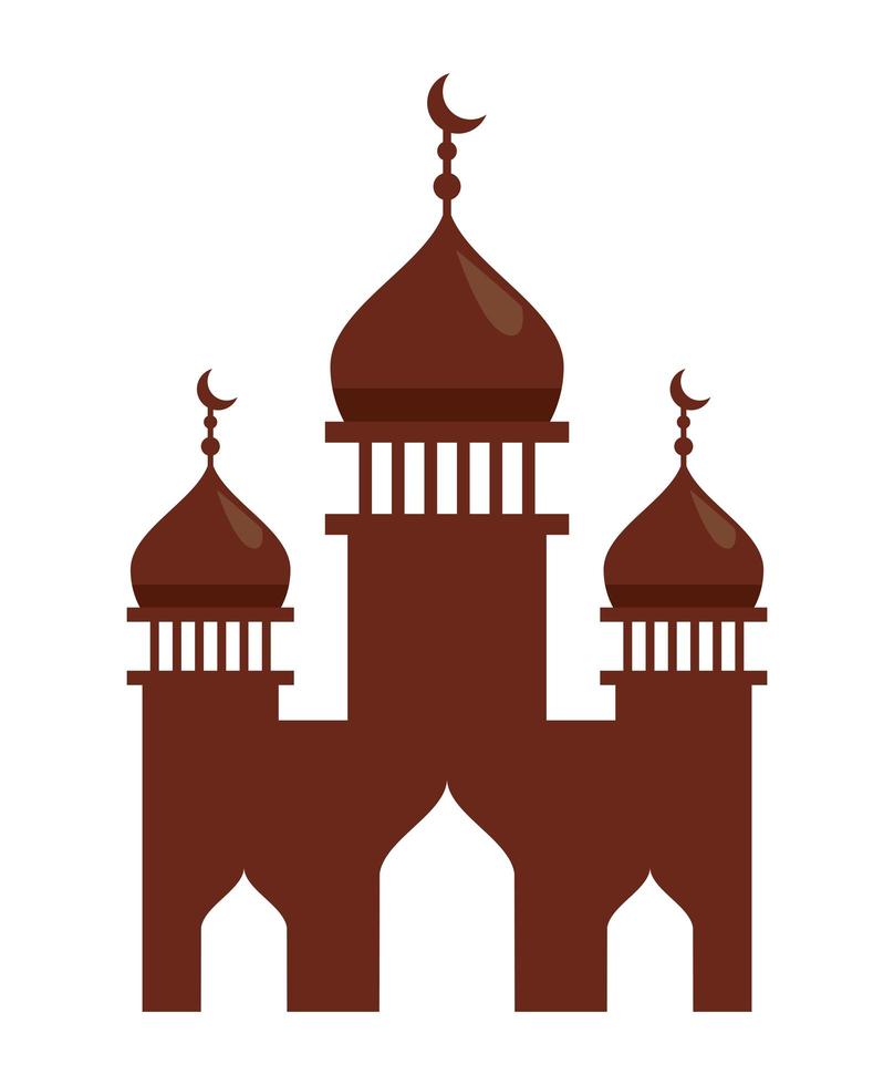 bâtiment du temple de la mosquée vecteur