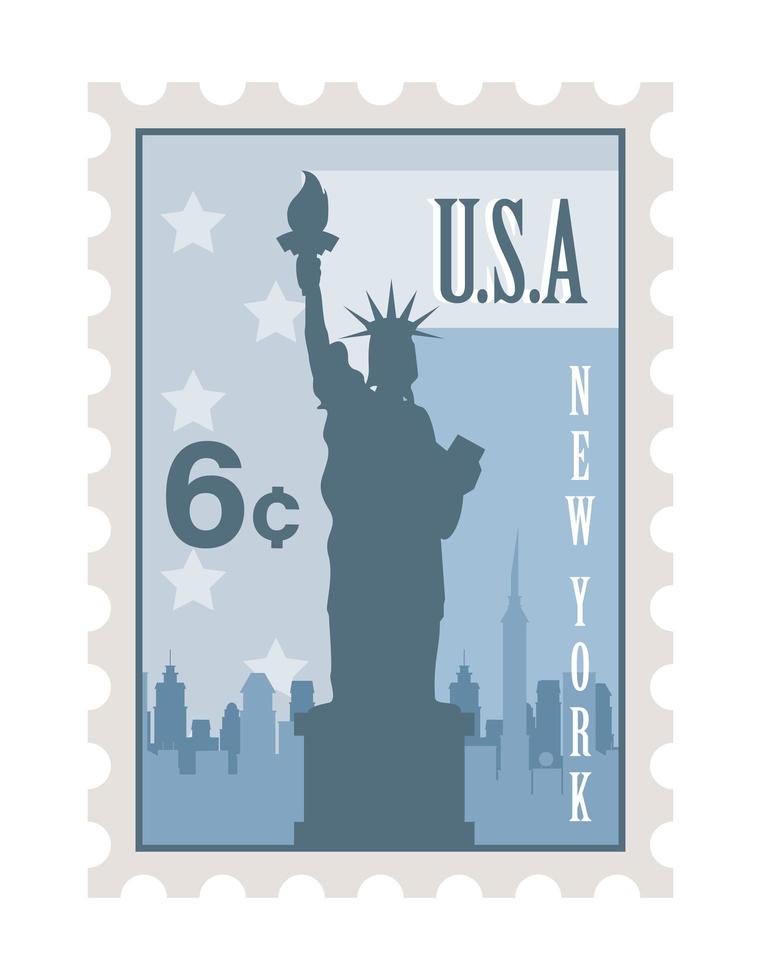 timbre-poste américain vecteur