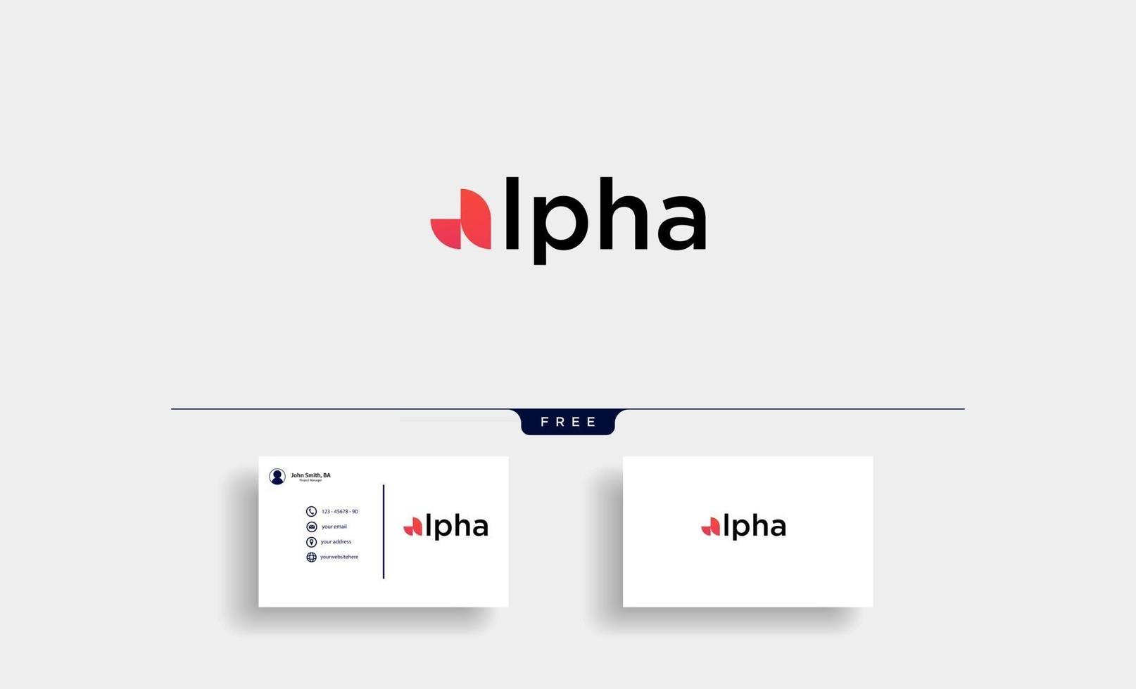 lettre une conception simple de logo alpha vecteur
