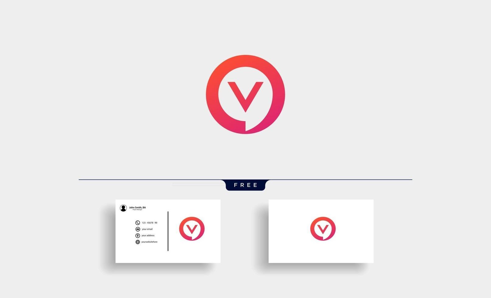 lettre v chat logo design modèle illustration vectorielle vecteur