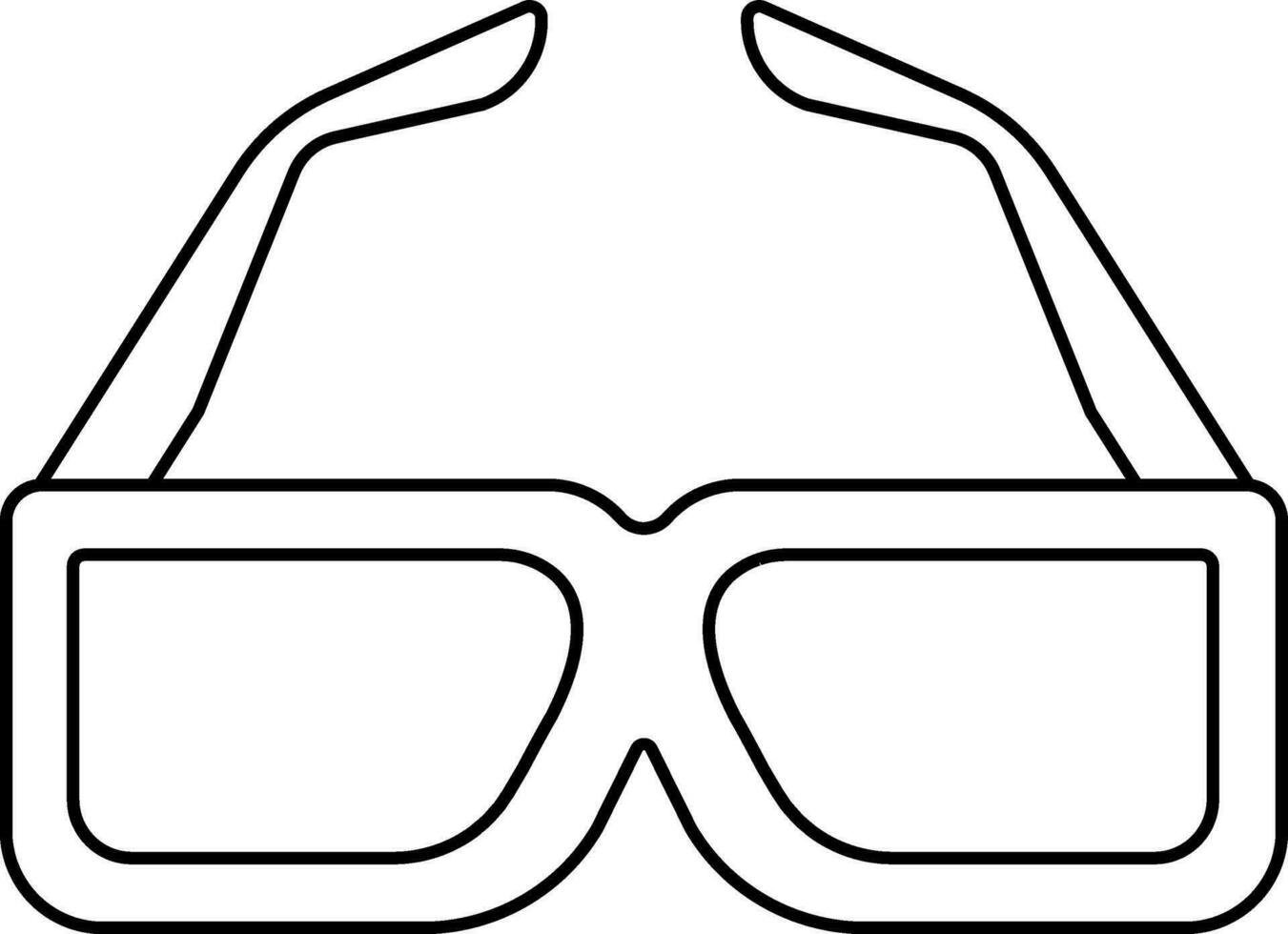 lunettes dans ligne art illustration. vecteur