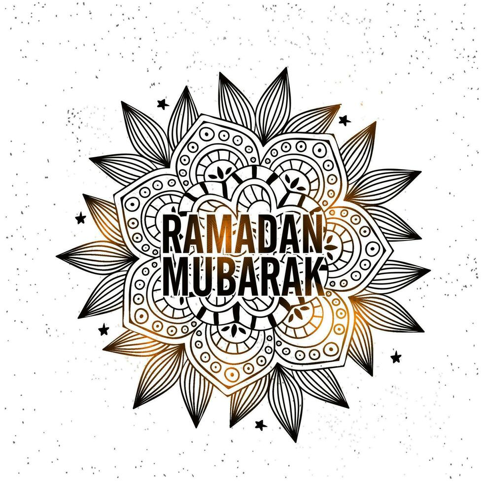 Ramadan mubarak concept avec mandala modèle. vecteur