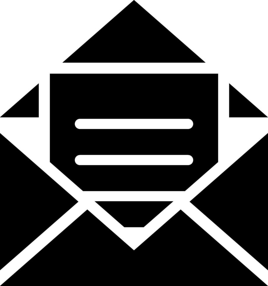 courrier ou enveloppe icône ou symbole. vecteur