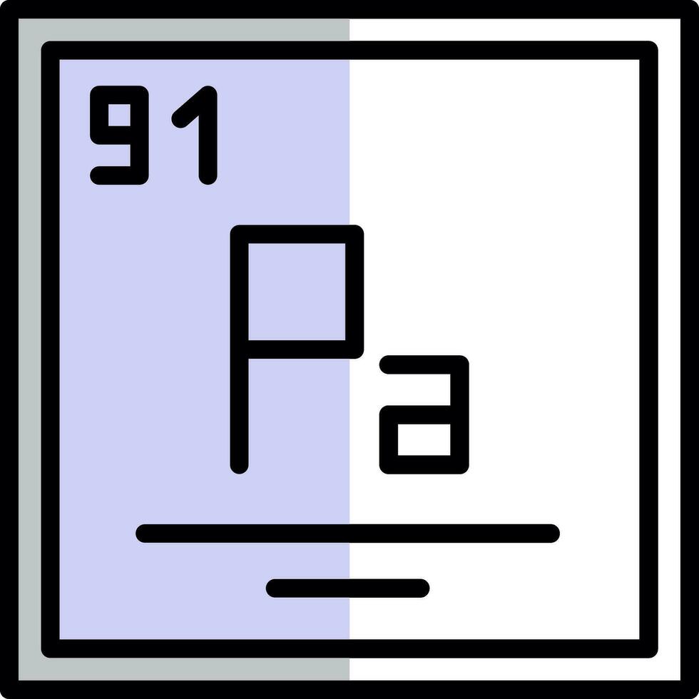 protactinium vecteur icône conception