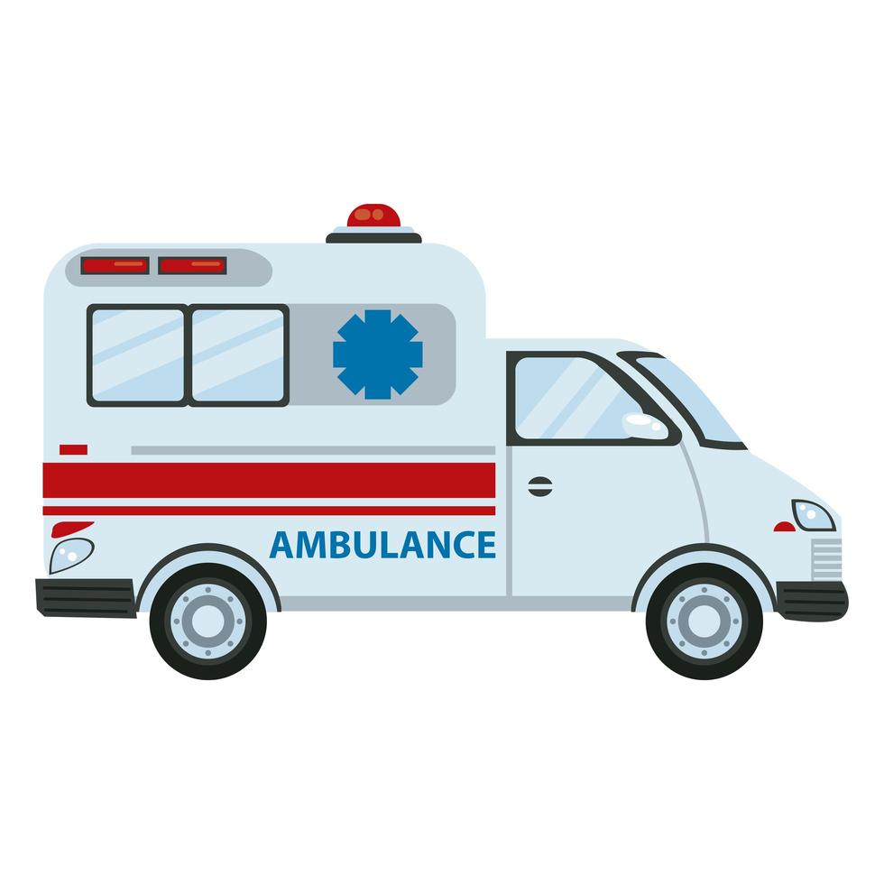 Icône de transport urbain véhicule d'urgence ambulance vecteur