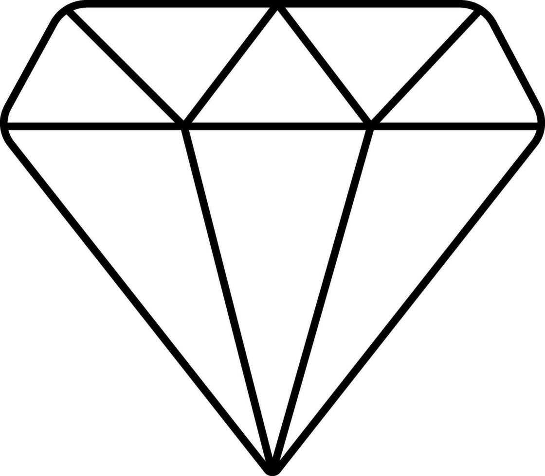 diamant icône ou symbole dans linéaire style. vecteur