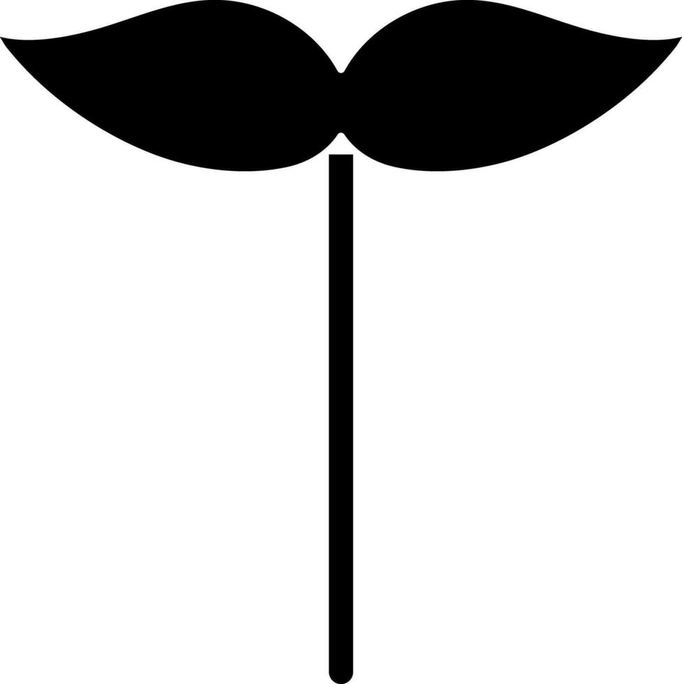 moustache accessoires icône dans noir couleur. vecteur