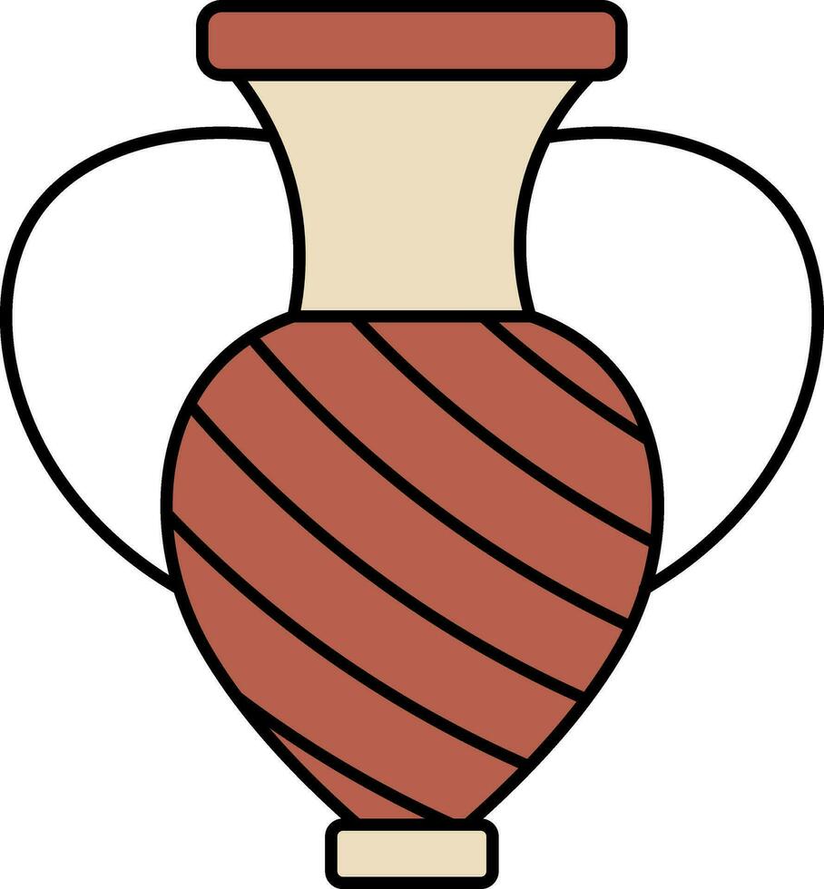 ancien vase icône dans marron couleur. vecteur