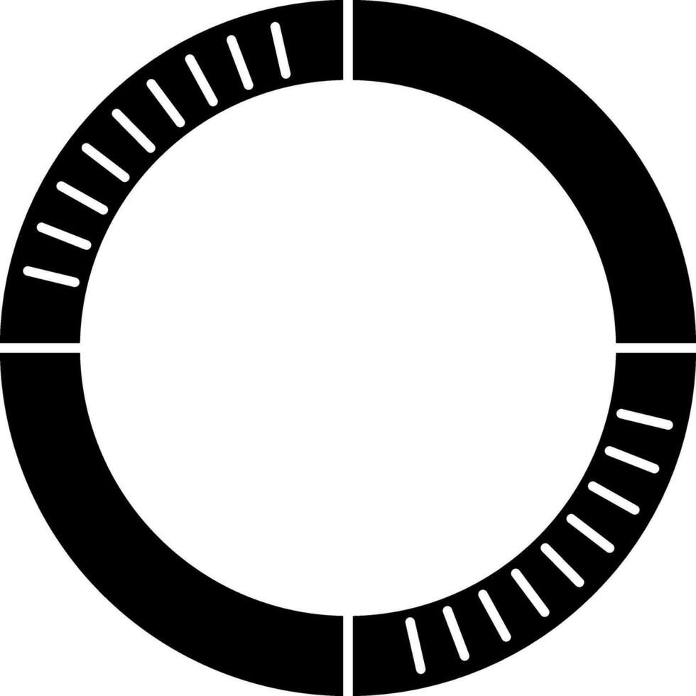 cinq niveau cercle diagramme icône. vecteur