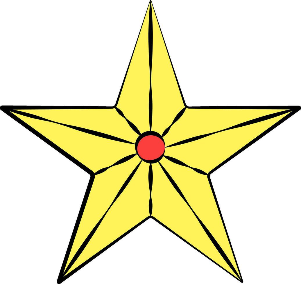 isolé Jaune étoile icône dans plat style. vecteur