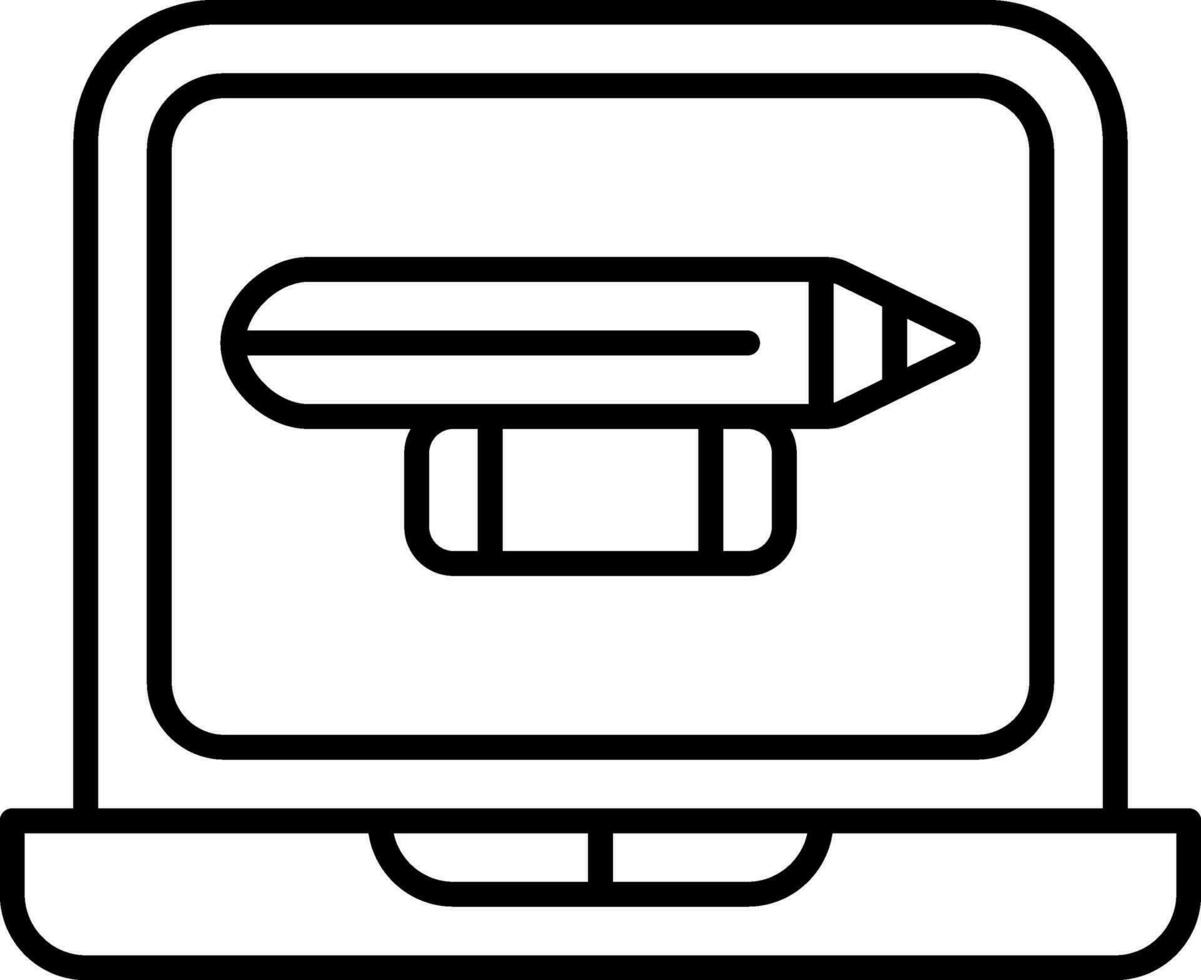 édition outils de crayon et la gomme dans portable écran icône. vecteur