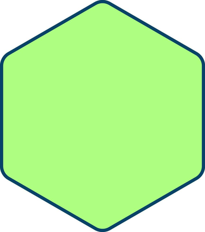 hexagone icône ou symbole dans vert couleur. vecteur