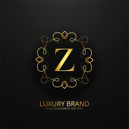 Vecteur de design floral brillant marque luxe