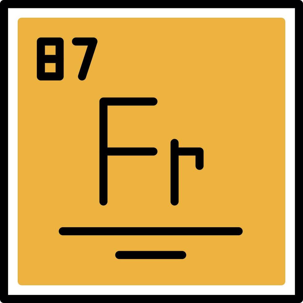 francium vecteur icône conception