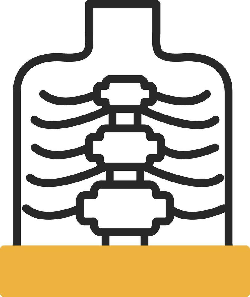 cage thoracique vecteur icône conception