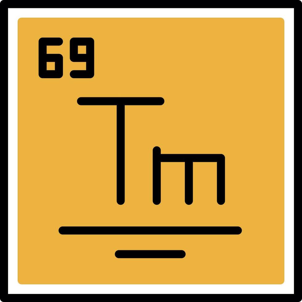 thulium vecteur icône conception