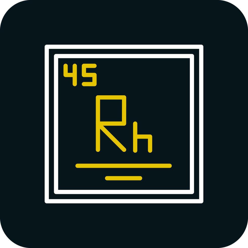 rhodium vecteur icône conception