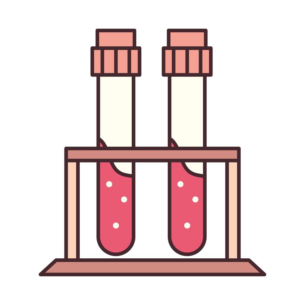 tubes à essai de chimie vecteur