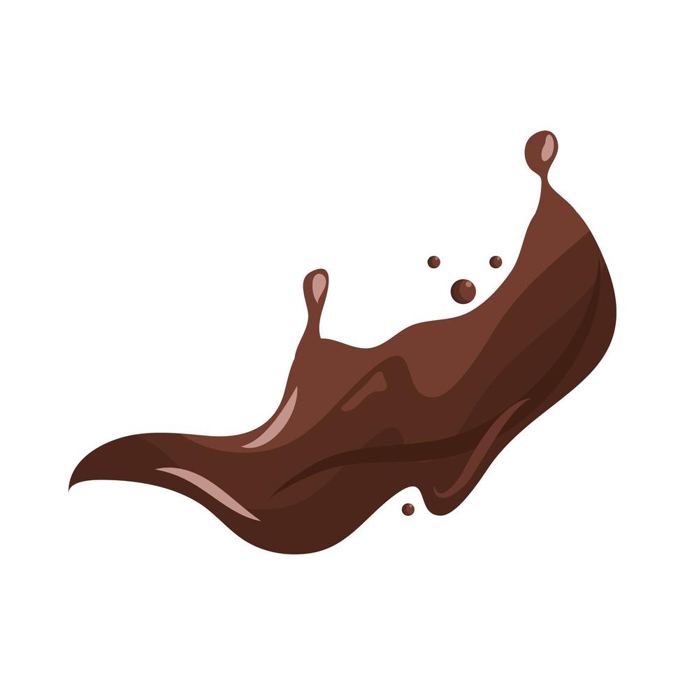 éclaboussures de chocolat et de cacao vecteur