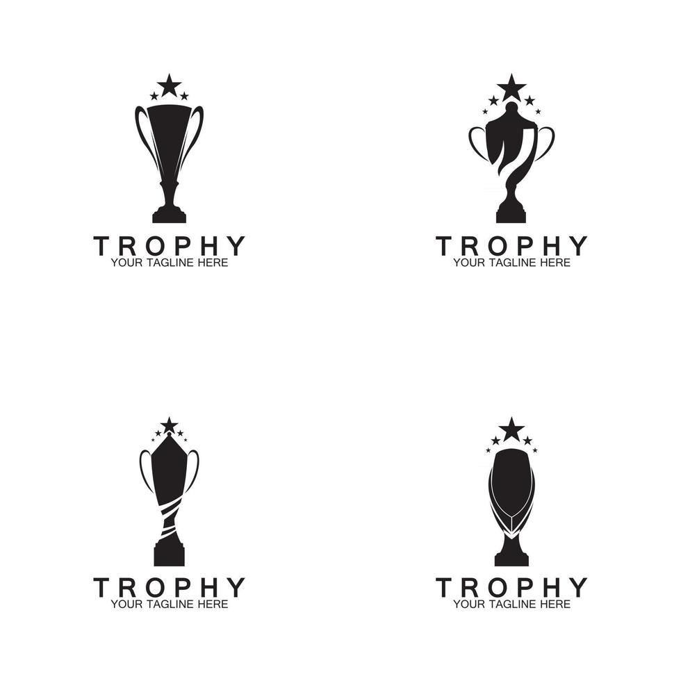 trophée logo et vecteur de symbole