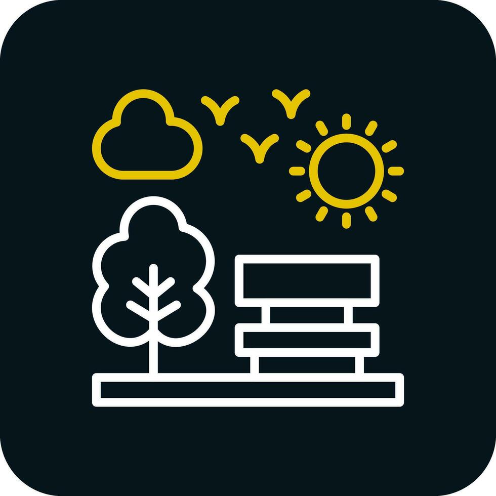 conception d'icône de vecteur de parc