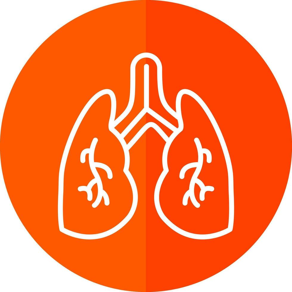 conception d'icône de vecteur de poumons