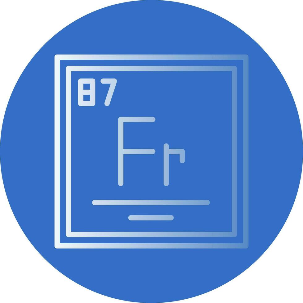 francium vecteur icône conception