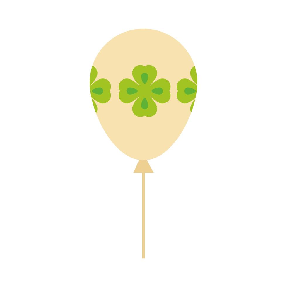 joyeux jour de la saint patrick décoration ballons avec icône de trèfle vecteur